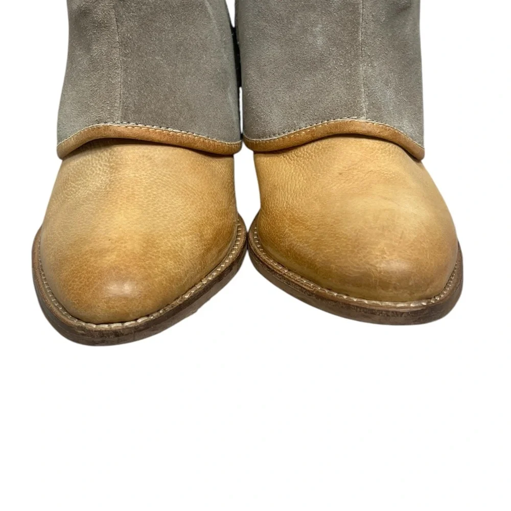 Diba True Santa Cruza Suede and Leather knee high boots dust gray cognac tan 8.5 - Picture 3 of 14